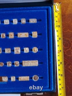 Franklin Mint 100 greatest Mini Stamps of the world Sterling. 925 FREE S&H