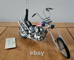 Franklin Mint 110 1969 Harley Davidson Easy Rider Chopper Bike UNBOXED