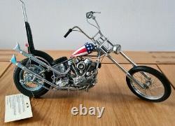 Franklin Mint 110 1969 Harley Davidson Easy Rider Chopper Bike UNBOXED