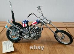 Franklin Mint 110 1969 Harley Davidson Easy Rider Chopper Bike UNBOXED