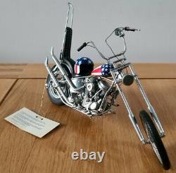 Franklin Mint 110 1969 Harley Davidson Easy Rider Chopper Bike UNBOXED