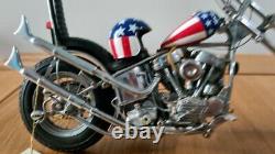 Franklin Mint 110 1969 Harley Davidson Easy Rider Chopper Bike UNBOXED