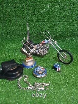 Franklin Mint 110 1969 Harley Davidson Easy Rider Chopper Captain America Bike