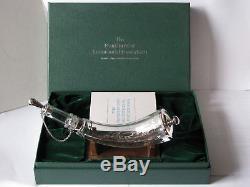 Franklin Mint 1776-1976 STERLING SILVER POWDERHORN Gun War + Baccarat Crystal