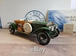 Franklin Mint 1914 Rolls-Royce Silver Ghost 124 Scale Diecast & Wood Model Car
