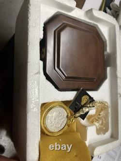 Franklin Mint 1921 Morgan Silver Dollar Collector's Pocket Watch and Chain