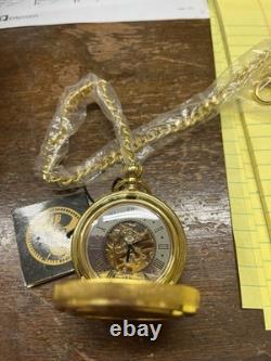 Franklin Mint 1921 Morgan Silver Dollar Collector's Pocket Watch and Chain