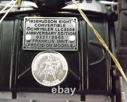 Franklin Mint 1936 Hudson Eight Limited 25th Anniversary Edition Silver 1/24 Car