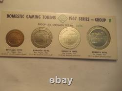 Franklin Mint 1967 Series Group 11 Gaming Tokens, Bonanza Hotel 1 Silver