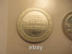 Franklin Mint 1967 Series Group 11 Gaming Tokens, Bonanza Hotel 1 Silver