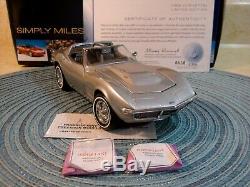 Franklin Mint 1968 Chevy Corvette. 124. Rare Le. Nib. Docs. Perfect 427. New