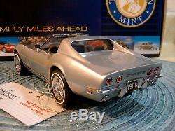 Franklin Mint 1968 Chevy Corvette. 124. Rare Le. Nib. Docs. Perfect 427. New