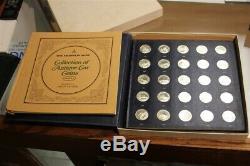 Franklin Mint 1968 Sterling Silver Antique Car 25 Coin Set Series 1 1st Ed Proof
