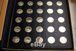 Franklin Mint 1968 Sterling Silver Antique Car 25 Coin Set Series 1 1st Ed Proof