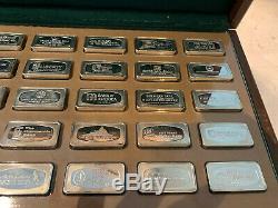 Franklin Mint 1971 Bank Marked 50 Sterling Silver Ingot Collection in Case