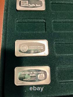 Franklin Mint 1971 Bank Sterling Silver-Ingot Sterling 29/50 With Display Case