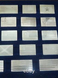Franklin Mint 1972-1977 Great Flags of America 42pc Sterling Silver 6.9 oz