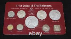 Franklin Mint 1972 Bahamas Uncirculated Silver 9-Piece Coin Set Flamingo