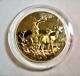 Franklin Mint 1972 East African Gerenuks. 925 Sterling Silver 24kt Ep Proof