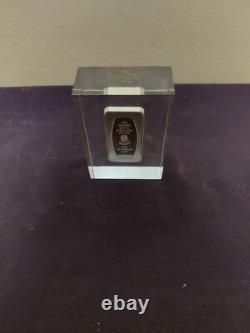 Franklin Mint 1972 Father's Day Sterling Silver Ingot in Lucite 1000 Grains