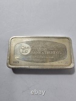 Franklin Mint 1973 1000 Grains Sterling Silver Ingot 65.6 GRAMS TTL