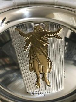 Franklin Mint 1973 Easter Plate Resurrection Evangelos Frudakis Silver & Gold