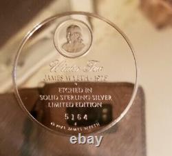 Franklin Mint 1973 JAMES WYETH WINTER FOX Solid Sterling Silver Plate #5164