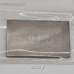Franklin Mint 1973 JFK 1000 Grains Sterling Silver Medal & Ingot Set Boxed