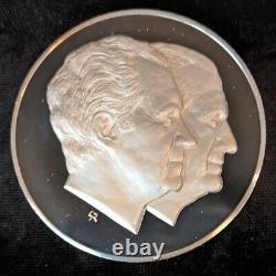 Franklin Mint 1973 Nixon Agnew. 925 Sterling Silver Inaugural Medal 5.85 Oz Asw