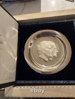 Franklin Mint 1973 Presidential Inaugural Sterling Silver Plate Nixon Agnew