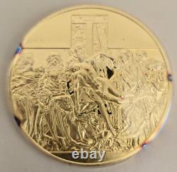 Franklin Mint 1974 100 Greatest Masterpieces The Descent Proof Gold/Sterling