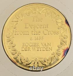 Franklin Mint 1974 100 Greatest Masterpieces The Descent Proof Gold/Sterling