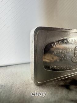 Franklin Mint 1974 Christmas Snowman 500 Grains Sterling Silver Bar 2.083 oz