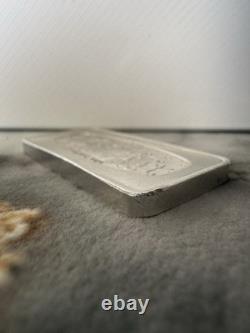 Franklin Mint 1974 Christmas Snowman 500 Grains Sterling Silver Bar 2.083 oz