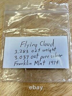 Franklin Mint 1974 Flying Cloud Sterling 3.283 oz Silver