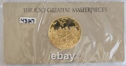 Franklin Mint 1974 The Last Supper Proof 24K Gold on Sterling Silver Medal