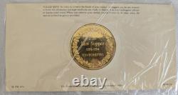 Franklin Mint 1974 The Last Supper Proof 24K Gold on Sterling Silver Medal
