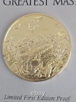 Franklin Mint 1974 The Last Supper Proof 24K Gold on Sterling Silver Medal