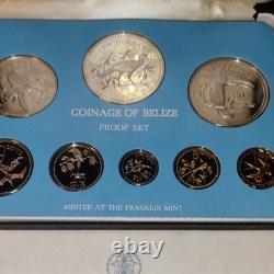 Franklin Mint 1975 Belize Silver Proof Set with Certificate of Authenticity