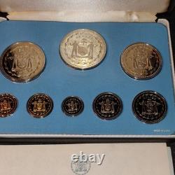 Franklin Mint 1975 Belize Silver Proof Set with Certificate of Authenticity