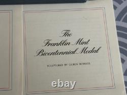 Franklin Mint 1976 Bicentennial Medal Set Sterling Silver Bronze Proof COA