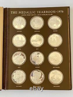 Franklin Mint 1976 Bicentennial Sterling Silver Medallic Yearbook