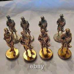 Franklin Mint 1977 CAMELOT CHESS SET Original Certificate 24K Gold 995 Silver