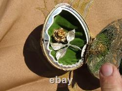 Franklin Mint 1977 Faberge Butterfly Vermeil Filligree Sterling Egg 14.98 Oz