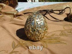 Franklin Mint 1977 Faberge Butterfly Vermeil Filligree Sterling Egg 14.98 Oz