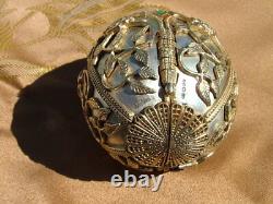 Franklin Mint 1977 Faberge Butterfly Vermeil Filligree Sterling Egg 14.98 Oz