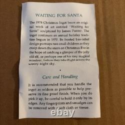 Franklin Mint 1978 Christmas Ingot Bar Waiting for Santa Silver. 925 1000gr