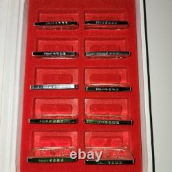 Franklin Mint 1979-1988 Christmas Silver Ingot 500 Grains 10 Bar Set