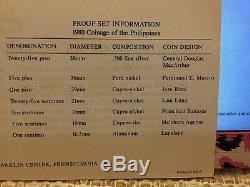 Franklin Mint 1980 Philippines Proof Set with Cert of Authenticity & Box