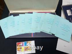 Franklin Mint 1980 United States Olympic Postage Stamps In Solid Sterling Silver